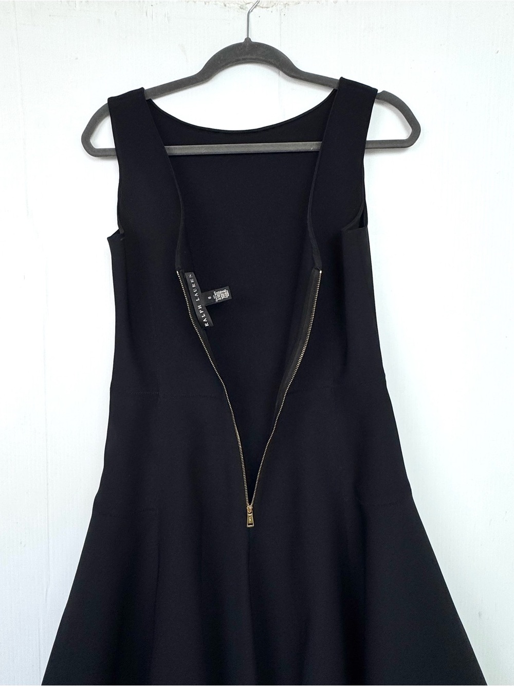 Ralph Lauren Black Label sleeveless fit-and-flare dress in black Size 8 - Picture 5 of 9